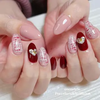 ミディアム ネイル 🐾enen style 🐾のネイルデザイン