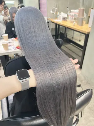 セミロング カラー ヘアアレンジ 🍯傷ませないカラー 髪質改善🍯彪雅のヘアスタイル