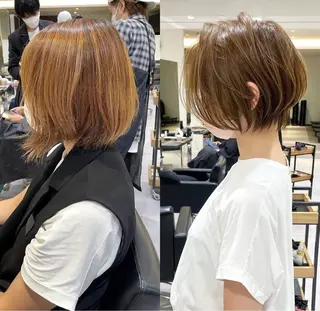 ショート カラー 大人可愛いショート/ 似合わせ特化/‬荒砂のヘアスタイル