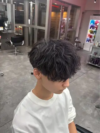 パーマ メンズ センターパート特化 🌹RIO🌹のヘアスタイル