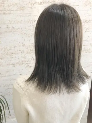 ミディアム カラー 透明感カラー/韓国 ブリーチ/古橋のヘアスタイル