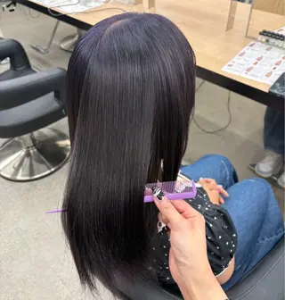 セミロング miku/ラベンダー 透明感カラー🪻❤︎のヘアスタイル
