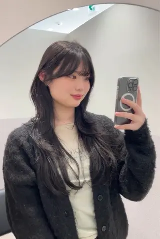 ロング ❤︎︎韓国ヘア❤︎︎ 𝑺𝒉𝒊𝒉𝒐のヘアスタイル