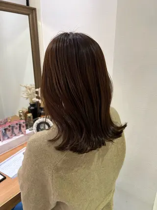ミディアム ‎🤍レイヤー/ 縮毛矯正🖤菊池瑛士のヘアスタイル