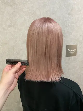 ミディアム カラー ブリーチ/ミルクティ ーベージュKaitoのヘアスタイル