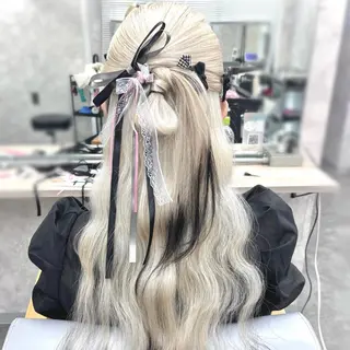 ヘアアレンジ 💞ハイトーン/ヘア アレンジ💞 くるみのヘアスタイル
