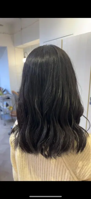 ミディアム 長谷川 輝のヘアスタイル