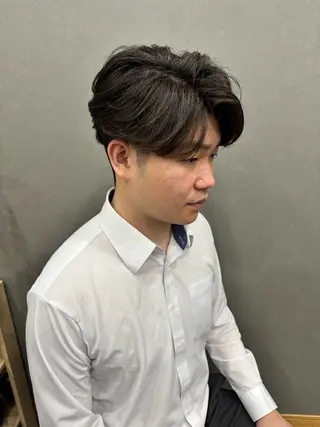 パーマ メンズ ✨ブリーチ無しWカラ ー・メンズ✨佐藤秀太のヘアスタイル