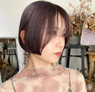 ショート カラー ヘアアレンジ 福岡似合わせレイヤー /ウルフ/ハイトーンのヘアスタイル