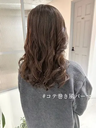 セミロング カラー パーマ 髪質改善 縮毛矯正/ レイヤー/銀座/本木のヘアスタイル