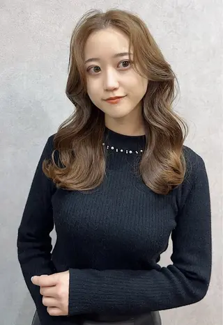 セミロング 小原 晃紀のヘアスタイル