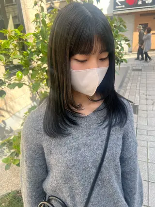 セミロング ひがし のののヘアスタイル