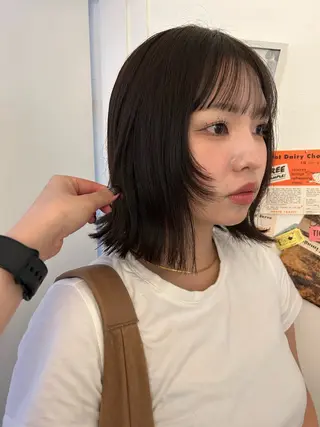 ミディアム カラー maho/垢抜け パーマカラーのヘアスタイル