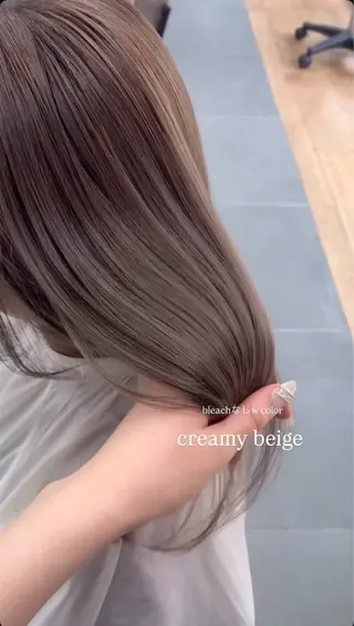 ロング nanami🏷🤎 ベージュのヘアスタイル