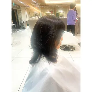 ミディアム 前さこ 結衣のヘアスタイル