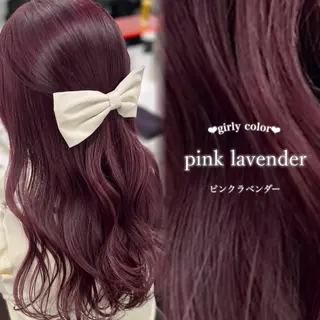 ロング カラー ヘアアレンジ 🤍淡色ピンク&ラベ ンダーYUKI🤍のヘアスタイル