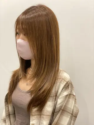 セミロング 似合わせ透明感カラー 宇治　ヤマノのヘアスタイル