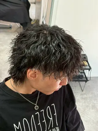 パーマ メンズ 海外風パーマ カラー特化園田　楓莉のヘアスタイル
