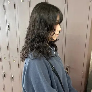 セミロング パーマ 伊藤ほのか/パーマ /酸性ストレートのヘアスタイル