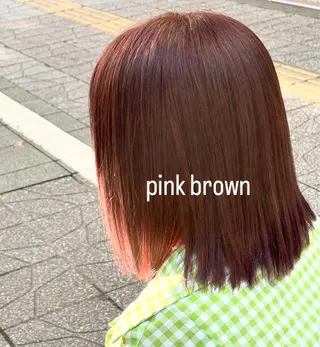 セミロング カラー 🍓ブリーチカラー 🎀nene🍓のヘアスタイル