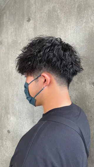 パーマ メンズ もりたみかこ 美容師お休み中のヘアスタイル