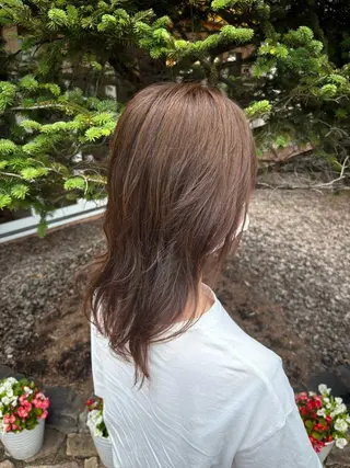 セミロング カラー Flat /rina🧸のヘアスタイル