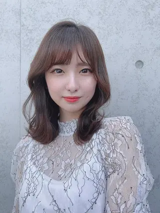 ミディアム カラー 髪質改善 makiuchiのヘアスタイル