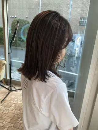 ミディアム カラー ✴︎まえた さやか✴︎のヘアスタイル