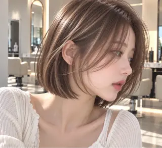 カラー 小川 萌瑚のヘアスタイル