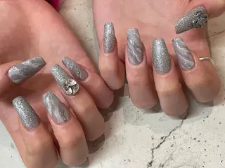 ネイル 韓国/ワンホン/長さ 出しつけ放題🎀のネイルデザイン