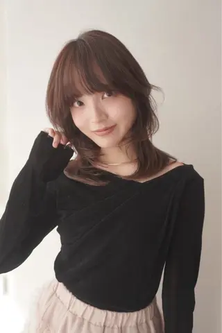セミロング 竹田 珠希のヘアスタイル