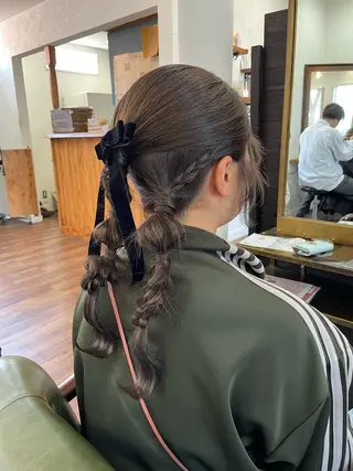 ロング 下林 雅明のヘアスタイル