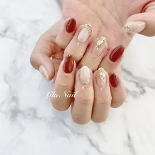 ネイル モチの良さ◉ フィルインネイル♡のネイルデザイン