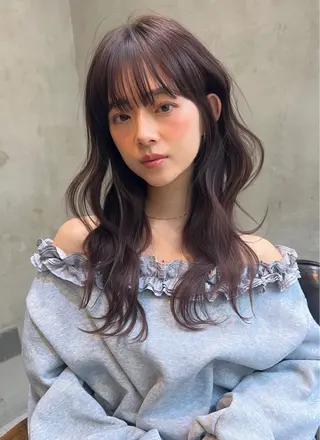 セミロング カラー 🪇髪質改善/透明感 カラー🪇RIOのヘアスタイル