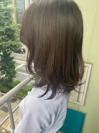 セミロング カラー moanin モーニンのヘアスタイル