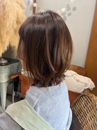 ミディアム カラー フクウラ ミホのヘアスタイル
