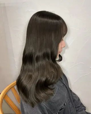 セミロング カラー ブリーチなし透明感 カラー/チサト🌿のヘアスタイル
