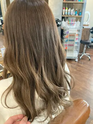 ミディアム カラー 縮毛矯正&髪質改善 ⭐️OGUのヘアスタイル