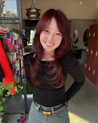 ロング カラー 梅田デザインカラー 🌈🏆ヒノキのヘアスタイル
