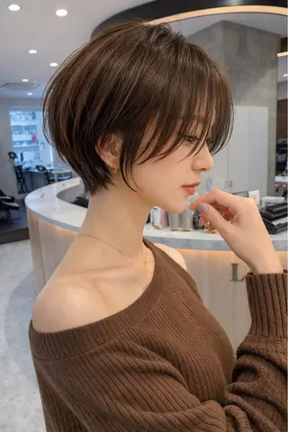 ショート カラー 🌟透明感カラー× 小顔カット いっせいのヘアスタイル