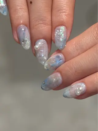 ネイル yume 大人ガーリーネイルのネイルデザイン
