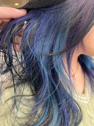 セミロング カラー スダユーヤ 💫推しカラーウルフのヘアスタイル