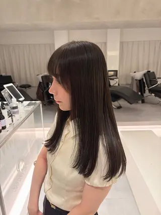 セミロング カラー 🪞透け感&韓国ヘア 🪞honokaのヘアスタイル