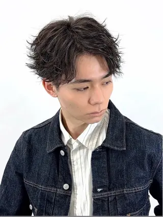 ショート メンズパーマ熊谷 フェザー/SOTAのヘアスタイル