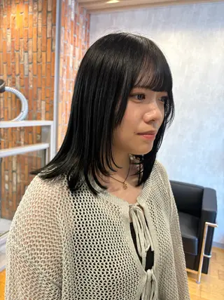 ミディアム カラー tokute 片岡心🐥のヘアスタイル