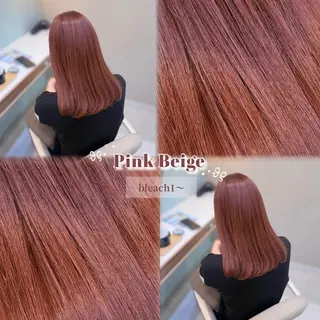 セミロング カラー 暖色⌇縮毛矯正⌇ 𝐀𝐤𝐚𝐫𝐢のヘアスタイル