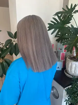セミロング カラー 柔らかい艶暖色 レイヤー🫧姫汝のヘアスタイル