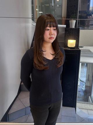 セミロング 竹田 佳奈のヘアスタイル