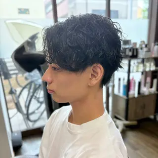 パーマ メンズ 💈直毛×ツイスパの プロ🥷清水真之介のヘアスタイル