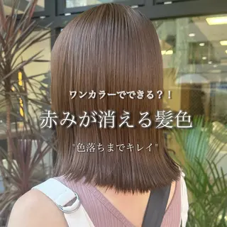 ミディアム ミディアム/レイヤー ハイライト/aikaのヘアスタイル